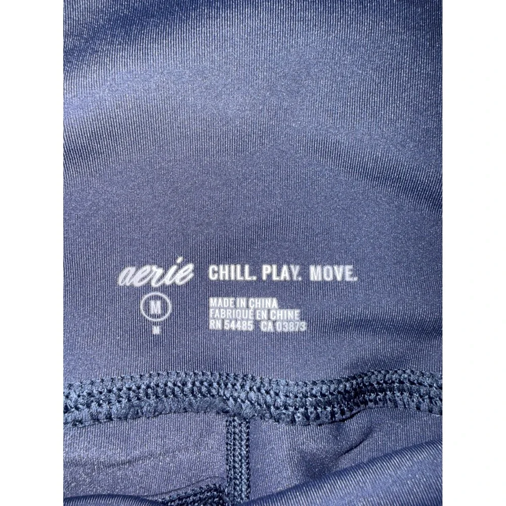 Aerie Chill Play Move Navy Blue High Waisted Leggings Womens Size Medium M
